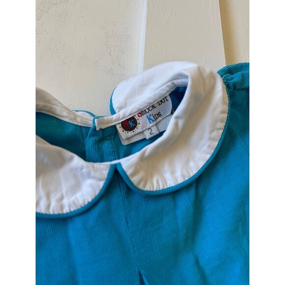 Corduroy Teal Dress - Picture 2 of 3